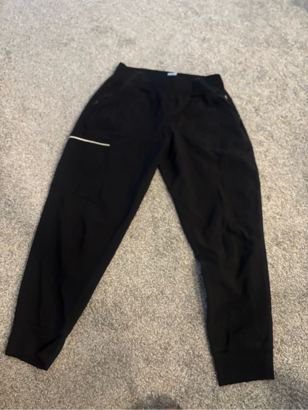 Black Tapered Jogger Pant Scrubs with Zip Pocket Detail